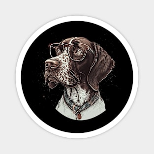 Pointer dog hipster Magnet